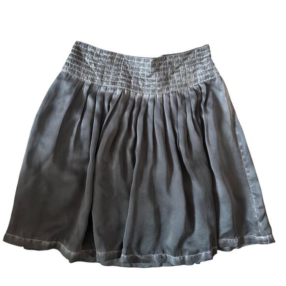 Moulinette Soeurs | 100% Silk Grey/Silver Mini Skirt | Size 2 - Picture 1 of 7